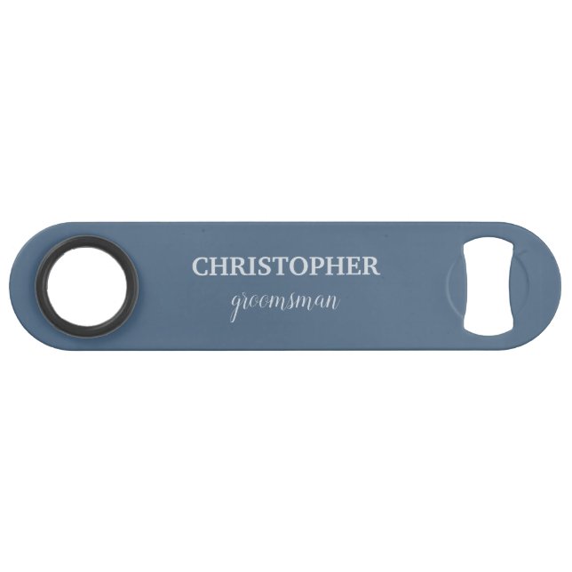 Groomsman Cadeau Personnalisé Monogramme Mariage (Devant (Horizontal))