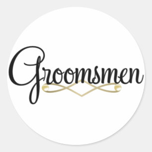 Groomsman Classic Round Sticker