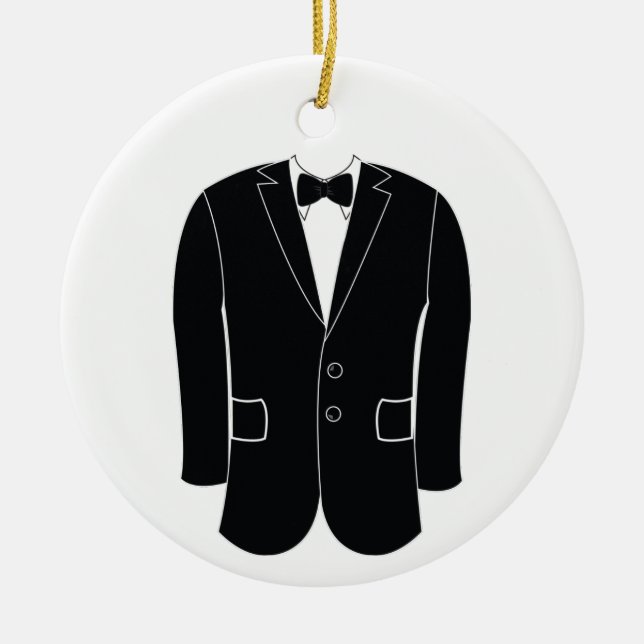 Groomsman Coat Ceramic Ornament (Front)