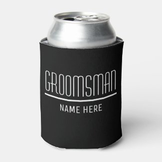 Groomsman Custom Name and Date Can Cooler