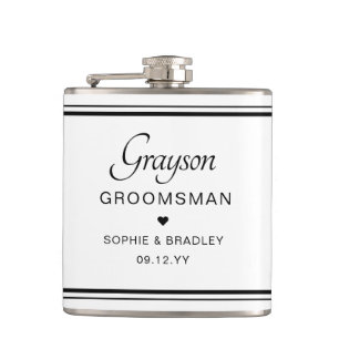 Groomsman Custom Personalised Wedding Party  Hip Flask