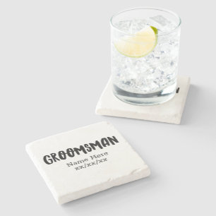 Groomsman Custom Stone Coaster