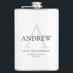 Groomsman Drinking Flask<br><div class="desc">Thank your special groomsmen with these fun personalized monogrammed flasks!</div>