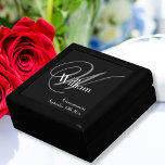 Groomsman Gift Modern Monogram Script Elegant Chic Gift Box<br><div class="desc">Wedding Groomsman Groomsmen Gift Modern Monogram Script Elegant Chic Keepsake Gift Box. Click personalize this template to customize it with the Monogram Initial, the name, and the date quickly and easily. Groomsman Gift Modern Monogram Script Elegant Chic Gift Box, is part of the Groomsman Gifts Collection in this store, which...</div>