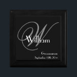 Groomsman Gift Modern Monogram Script Elegant Chic Gift Box<br><div class="desc">Wedding Groomsman Groomsmen Gift Modern Monogram Script Elegant Chic Keepsake Gift Box. Click personalize this template to customize it with the Monogram Initial, the name, and the date quickly and easily. Groomsman Gift Modern Monogram Script Elegant Chic Gift Box, is part of the Groomsman Gifts Collection in this store, which...</div>