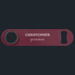 Groomsman Gift Personalized  Monogram Wedding Bar Key<br><div class="desc">Monogram personalized wedding gift bottle opener for groomsmen.
Customize it with your own details. For further customization,  please click the "Personalize” link and use Zazzle's advanced design tools to customize this template.</div>