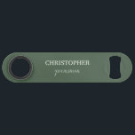 Groomsman Gift Personalized  Monogram Wedding Bar Key<br><div class="desc">Monogram personalized wedding gift bottle opener for groomsmen.
Customize it with your own details. For further customization,  please click the "Personalize” link and use Zazzle's advanced design tools to customize this template.</div>