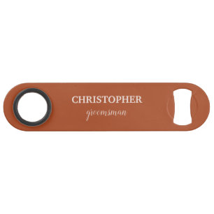 Groomsman Gift Personalized  Monogram Wedding Bar Key