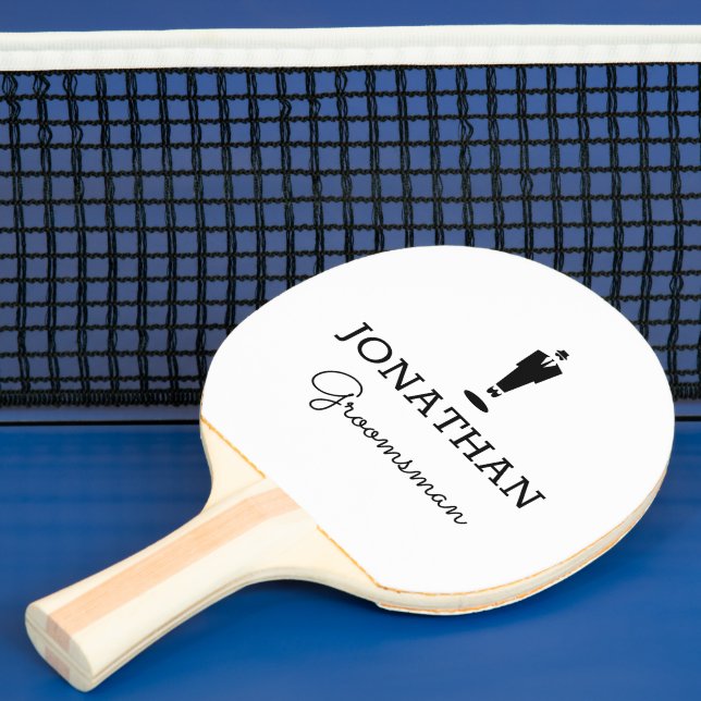 Groomsman Gift Wedding Party Custom Personalized  Ping Pong Paddle (Insitu)
