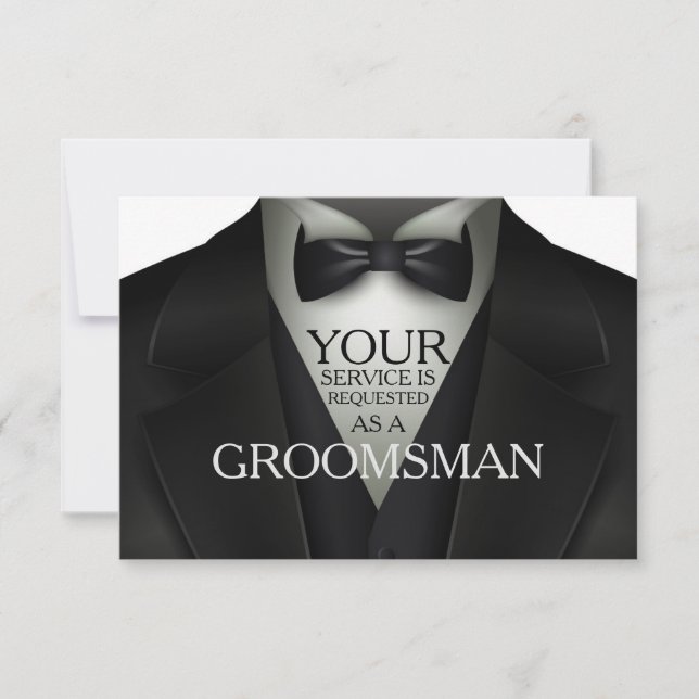 Groomsman Groomsmen Wedding Party Request Invitation (Front)