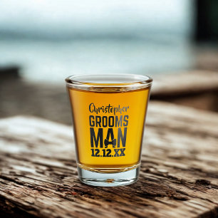 Groomsman Mariage Faveur Shot Verre