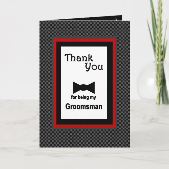 GROOMSMAN Mariage Merci (Devant)