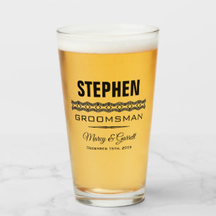 GROOMSMAN MARIAGE PARTY TUMBLER VERRE
