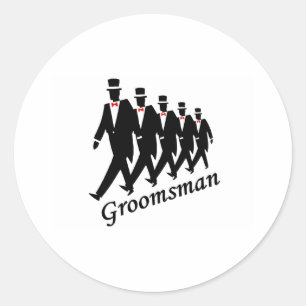 Groomsman (Men) Classic Round Sticker