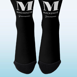 Groomsman Monogram Name Socks