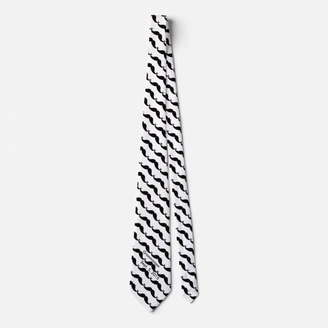 Groomsman Moustache Necktie (Front)