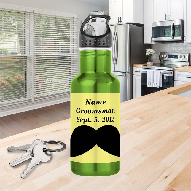 Groomsman Moustache Water Bottle (Groomsman Mustache Water Bottle)