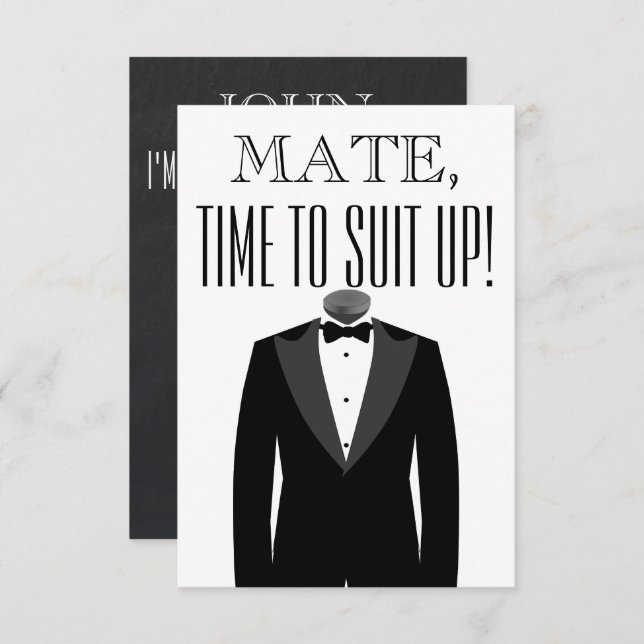 Groomsman or Best Man Proposal Invitation | Mate (Front/Back)