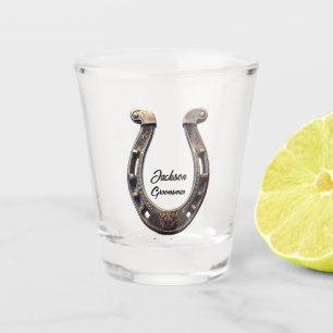 Groomsman Ornate Horseshoe Shot Glass
