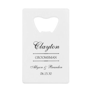 Groomsman Personalized Credit Card Bottle Opener