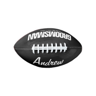 Groomsman personalized mini football wedding favou