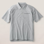 Groomsman Polo Shirt<br><div class="desc">Groomsman Polo Shirt is shown in Heather Grey with Grey embroidered text.
Customize this item or buy as shown.</div>