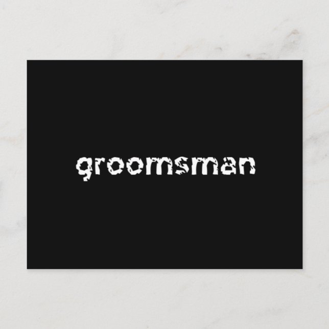 Groomsman Postcard (Front)