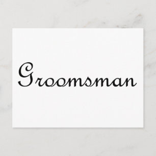 Groomsman Postcard