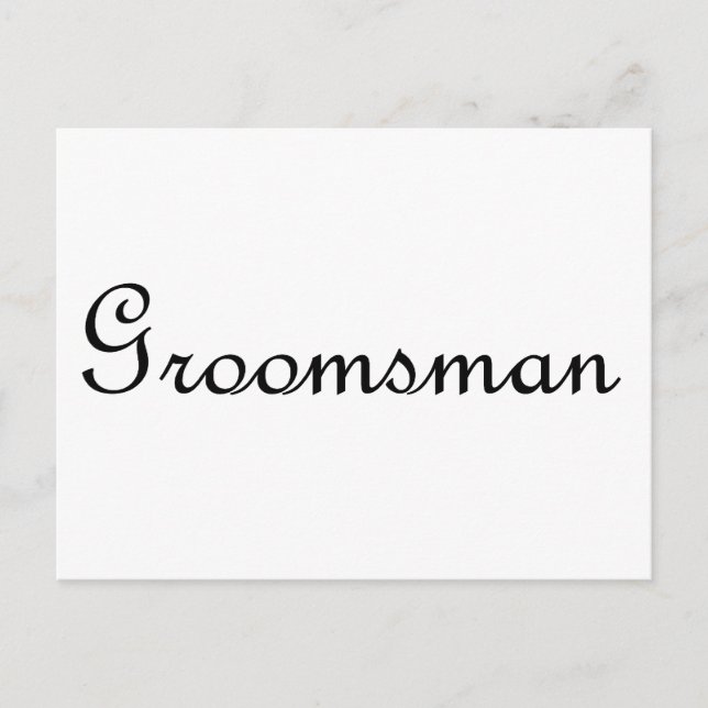 Groomsman Postcard (Front)