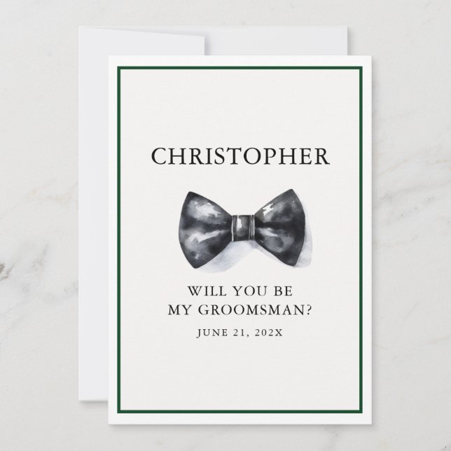 Groomsman Proposal Card (Front)