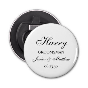 Groomsman Script Customized Bottle Opener