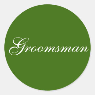 "Groomsman" stickers
