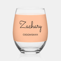 Groomsman Stylish Peach Minimalist Personalized