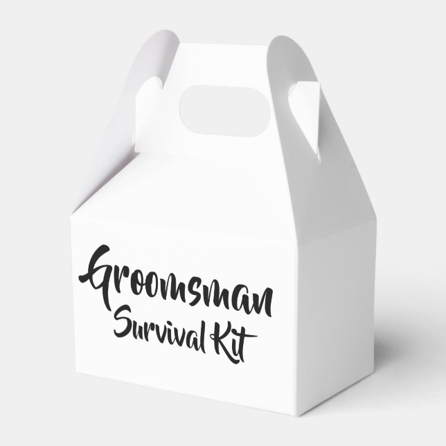 "Groomsman" Survival Kit Box (Front Side)