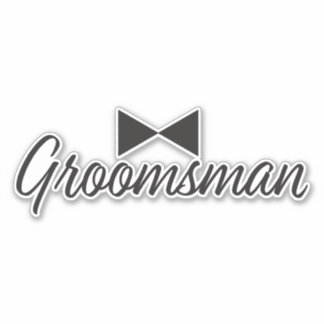Groomsman text and Bow tie