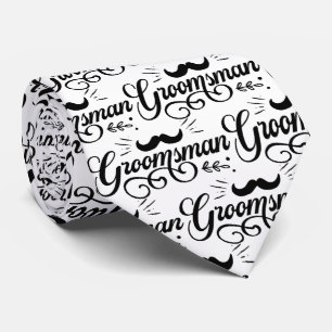 Groomsman Text Wedding Tie