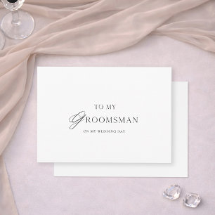 Groomsman Thank You Card