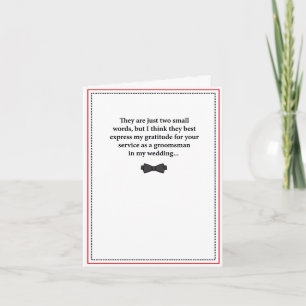 Groomsman Thank You Card - Hot Bridesmaids