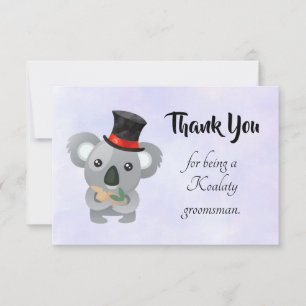 Groomsman Thank You with Koala Pun Card