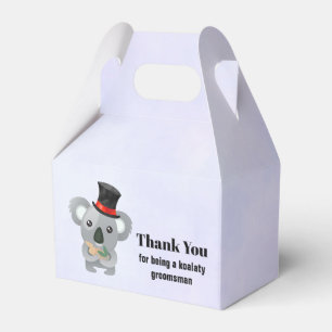 Groomsman Thank You with Koala Pun Favor Box