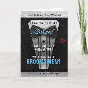 Groomsman Tuxedo Invitation Suit Up