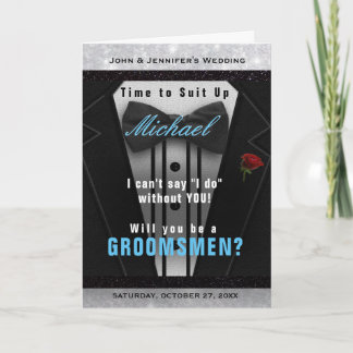Groomsman Tuxedo Invitation Suit Up