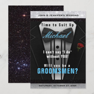 Groomsman Tuxedo Invitation Suit Up