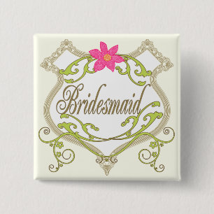 Groomsman Wedding Badges 2 Inch Square Button