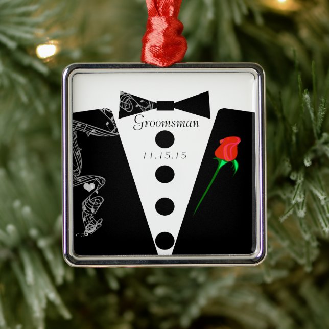 Groomsman Wedding Christmas Ornament (Tree)