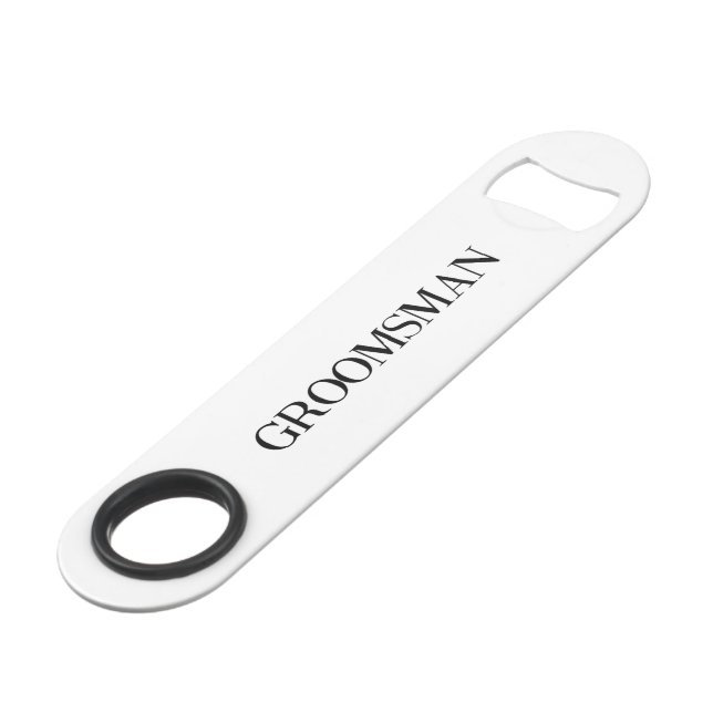 Groomsman Wedding Gift Speed Bottle Opener (Front Angled)