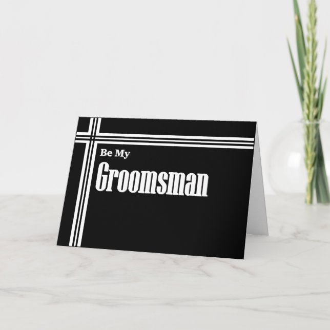 GROOMSMAN Wedding Invite - Customizable (Front)