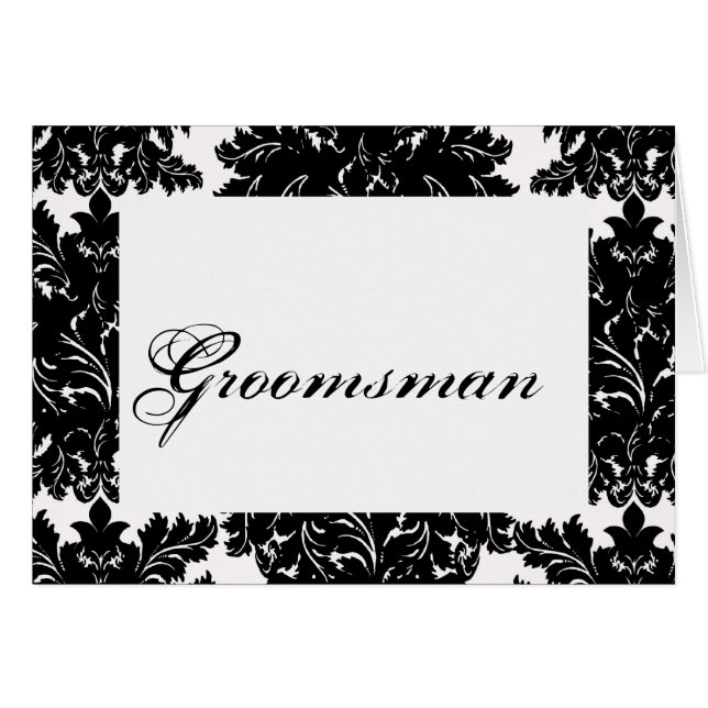 "Groomsman" Wedding Table Card (Front Horizontal)