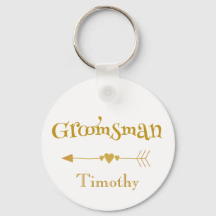 Groomsman wedding token keychain