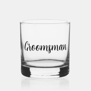 Groomsman Wedding Whiskey Glass